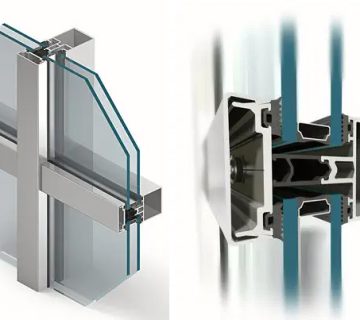پروفیل لامل در نمای آلومینیومی کرتین وال